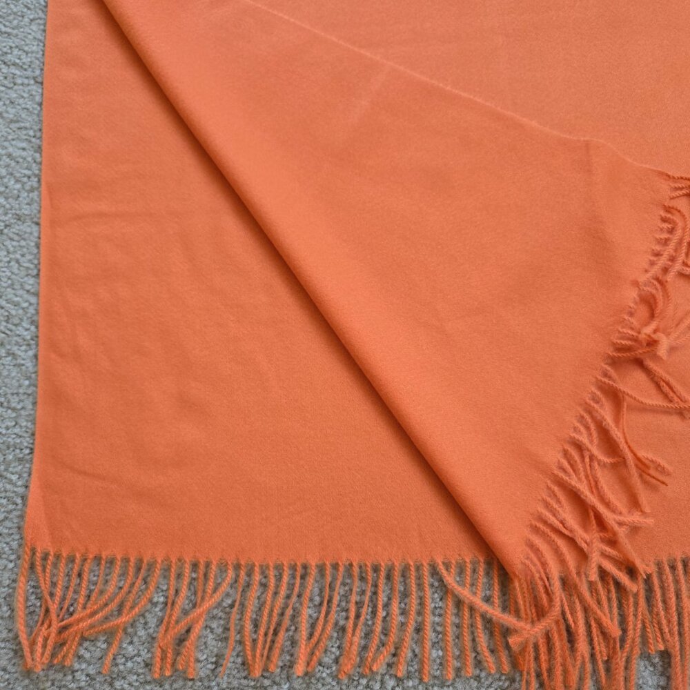 NWOT Sky Cashmere Scarf Orange - Picture 5 of 7